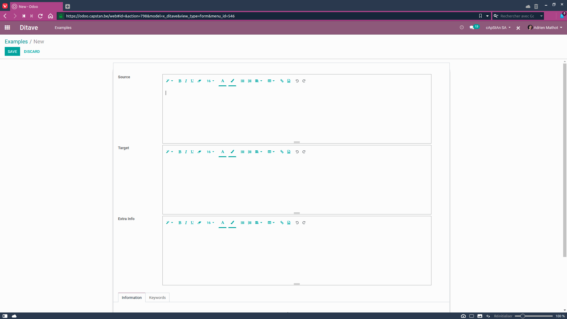 Odoo • Text and Image