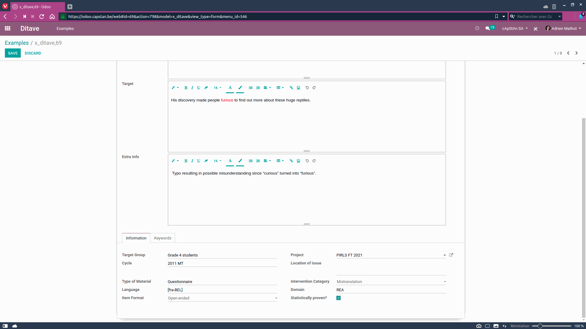 Odoo • Text and Image